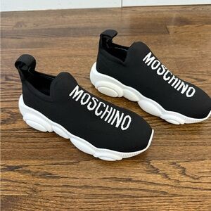 Moschino Black Slip-On Sneakers